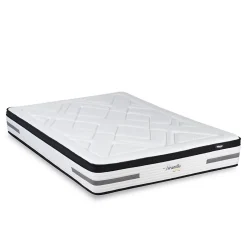Bellecour Pack Versailles 160x200 cm Matelas Ressorts ensachés + Sommier Bois + Accessoires Best