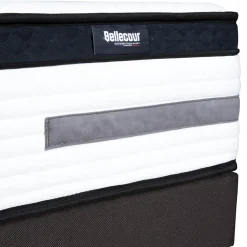 Bellecour Pack Versailles 160x200 cm Matelas Ressorts ensachés + Sommier Bois + Accessoires Best
