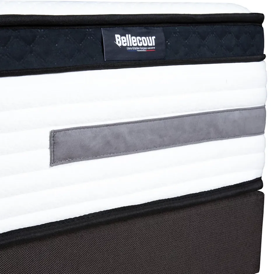 Bellecour Pack Versailles 160x200 cm Matelas Ressorts ensachés + Sommier Bois + Accessoires Best
