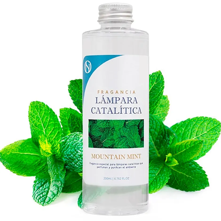 Mamamanuela Parfum Mountain Mint pour lampe catalytique (500 ml) - Élimine les mauvaises odeurs, parfume et nettoie l'environnement Sale