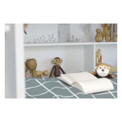 Parisot Lit enfant superpose contemporain decor chene brooklyn et blanc - l 90 x L 200 cm - JIM
