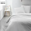 Todays Tools Parrure de lit TODAY Prestige - 240 x 260 cm - 2 personnes - 100% Percale finition macramé - Craie