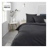 Todays Tools Parrure de lit TODAY Prestige - 220 x 240 cm - 2 personnes - 100% Percale Finition dentelle - Fusain Online