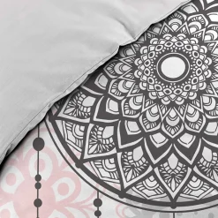 Douceur D'Intérieur parure 3 p. 240 x 220 cm imprime 42 fils dessin place namaste Outlet