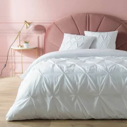 Douceur D'Intérieur Parure 3 Pièces Heloise 100% Coton (260x240 cm - Blanc)