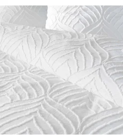 Douceur D'Intérieur Parure 3 pièces 240x260cm tufté blanc - 240x260cm - Blanc Best