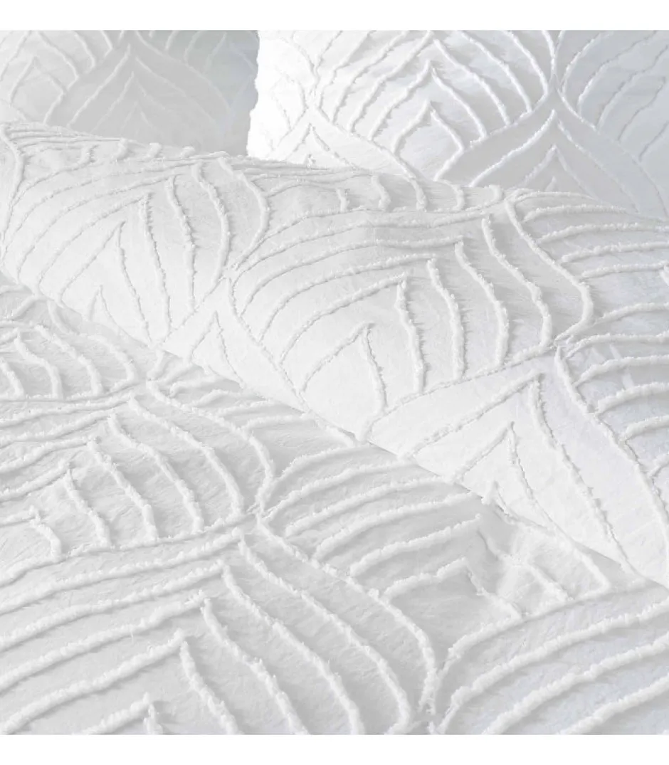 Douceur D'Intérieur Parure 3 pièces 240x260cm tufté blanc - 240x260cm - Blanc Best