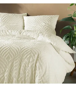 Douceur D'Intérieur Parure 3 pièces 220x240cm tufté ivoire - 220x240cm - Ivoire