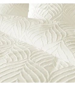 Douceur D'Intérieur Parure 3 pièces 240x260cm tufté ivoire - 240x260cm - Ivoire