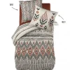 L'Effet Papillon Parure de couette 140 x 200 "Minots" Réversible 100% Coton / 57 Fils/cm² - Ethnic