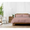 Copenhagen Home Parure de couette "Arri" toutes dimensions 100% Coton / 57 Fils/cm² - Arri Terracotta - Parure de couette 240 x 220 cm + 2 Taies d