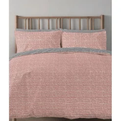 Copenhagen Home Parure de couette "Arri" toutes dimensions 100% Coton / 57 Fils/cm² - Arri Terracotta - Parure de couette 240 x 220 cm + 2 Taies d