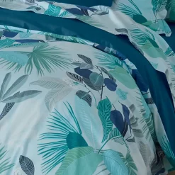 Tradilinge Parure de couette au style tahitien (260x240 cm - Bleu) Clearance
