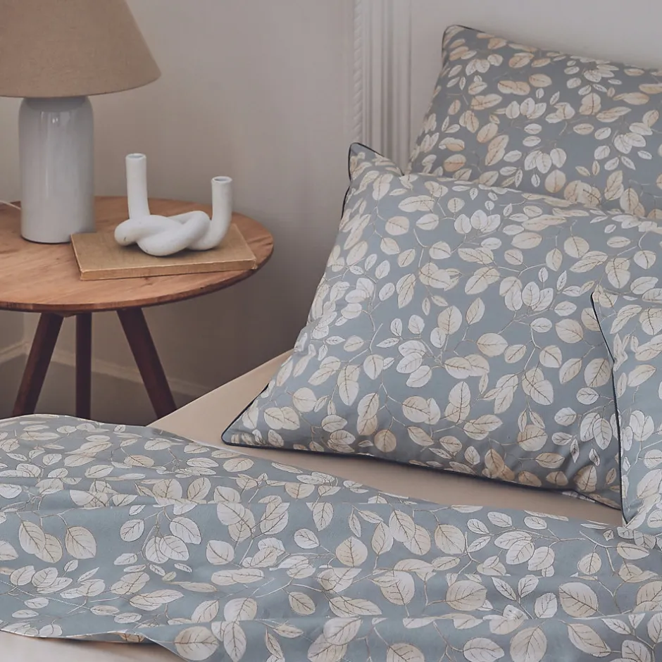 Tradilinge Parure de couette en percale au style cocooning (240x220 cm - Gris)