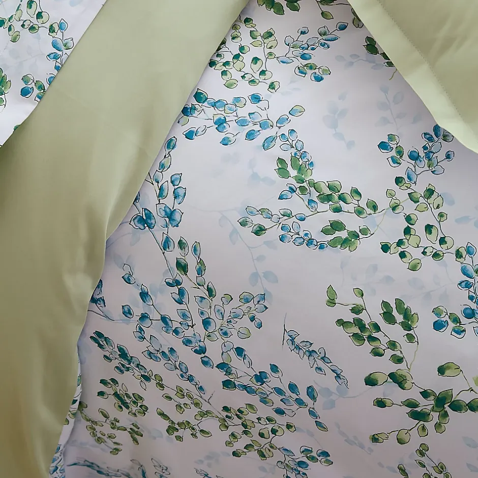 Tradilinge Parure de couette feuilles de tilleul (200x200 cm - Vert) Sale