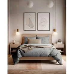 Copenhagen Home Parure de couette "Frey" toutes dimensions 100% Coton / 57 Fils/cm² - Parure de couette 200 x 200 cm + 2 Taies d'oreiller 63 x 63