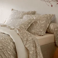 Tradilinge Parure de couette imprimée graphique (140x200 cm - Beige)