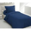 Lovely Home PARURE DE COUETTE - 140x200 cm - 100% COTON - BLEU Outlet