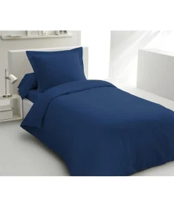 Lovely Home PARURE DE COUETTE - 140x200 cm - 100% COTON - BLEU Outlet