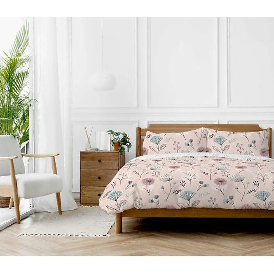Copenhagen Home Parure de couette "Olia" toutes dimensions 100% Coton / 57 Fils/cm² - Olia Blush - Parure de couette 260 x 240 cm + 2 Taies d'orei