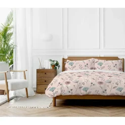 Copenhagen Home Parure de couette "Olia" toutes dimensions 100% Coton / 57 Fils/cm² - Olia Blush - Parure de couette 200 x 200 cm + 2 Taies d'orei