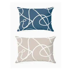 Copenhagen Home Parure de couette "Pablo" toutes dimensions 100% Coton / 57 Fils/cm² - Pablo Bleu - Parure de couette 140 x 200 cm + 1 Taie d'orei New