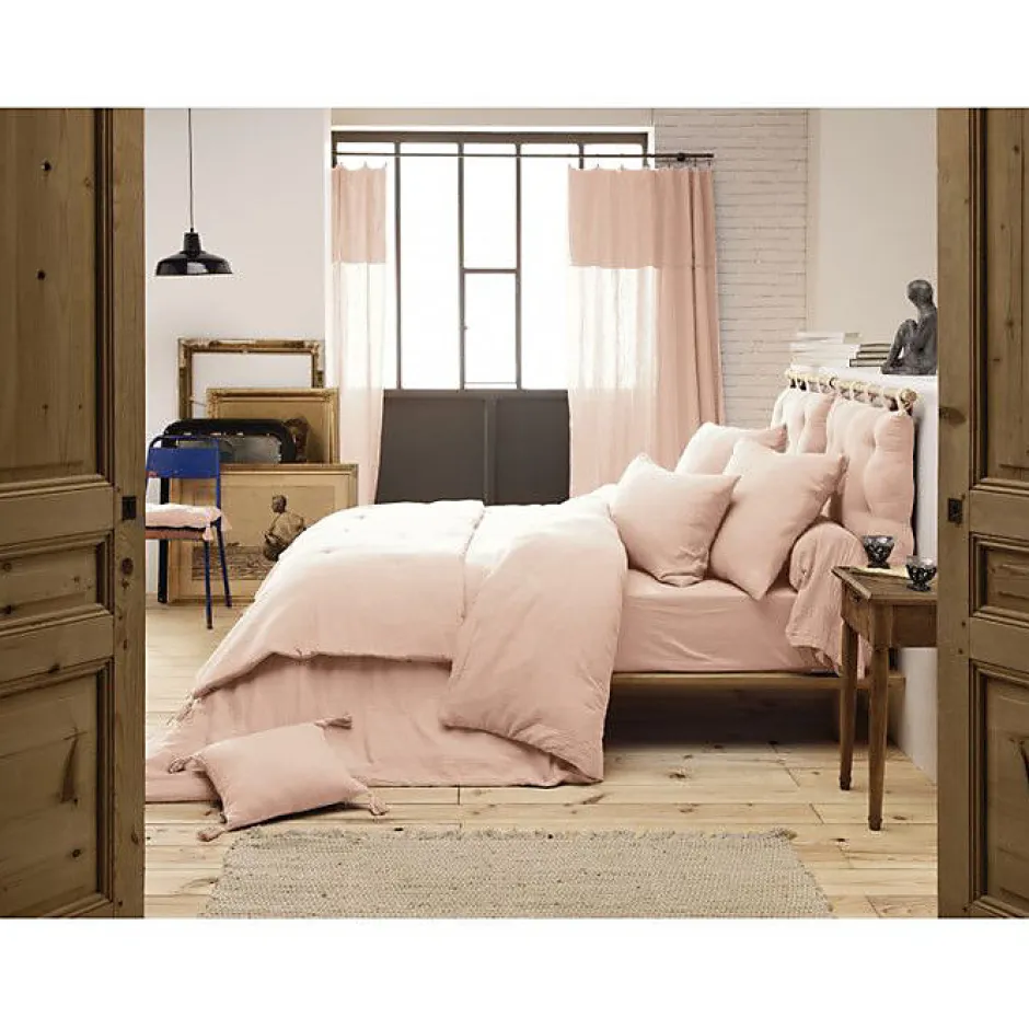 L'Effet Papillon Parure de draps 4 pièces & 5 pièces "Gaïa" Gaze de Coton - Gaïa Guimauve - Parure de draps 4 pièces (1 Drap plat 240 x 300 + 1 Dra