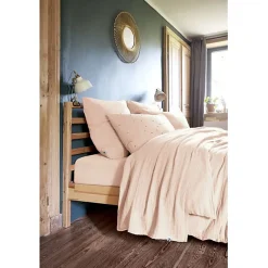 L'Effet Papillon Parure de draps 4 pièces & 5 pièces "Gaïa" Gaze de Coton - Gaïa Guimauve - Parure de draps 5 pièces (1 Drap plat 240 x 300 + 1 Dra Online