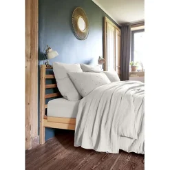 L'Effet Papillon Parure de draps 4 pièces & 5 pièces "Gaïa" Gaze de Coton - Gaïa Nuage - Parure de draps 4 pièces (1 Drap plat 270 x 300 + 1 Drap h