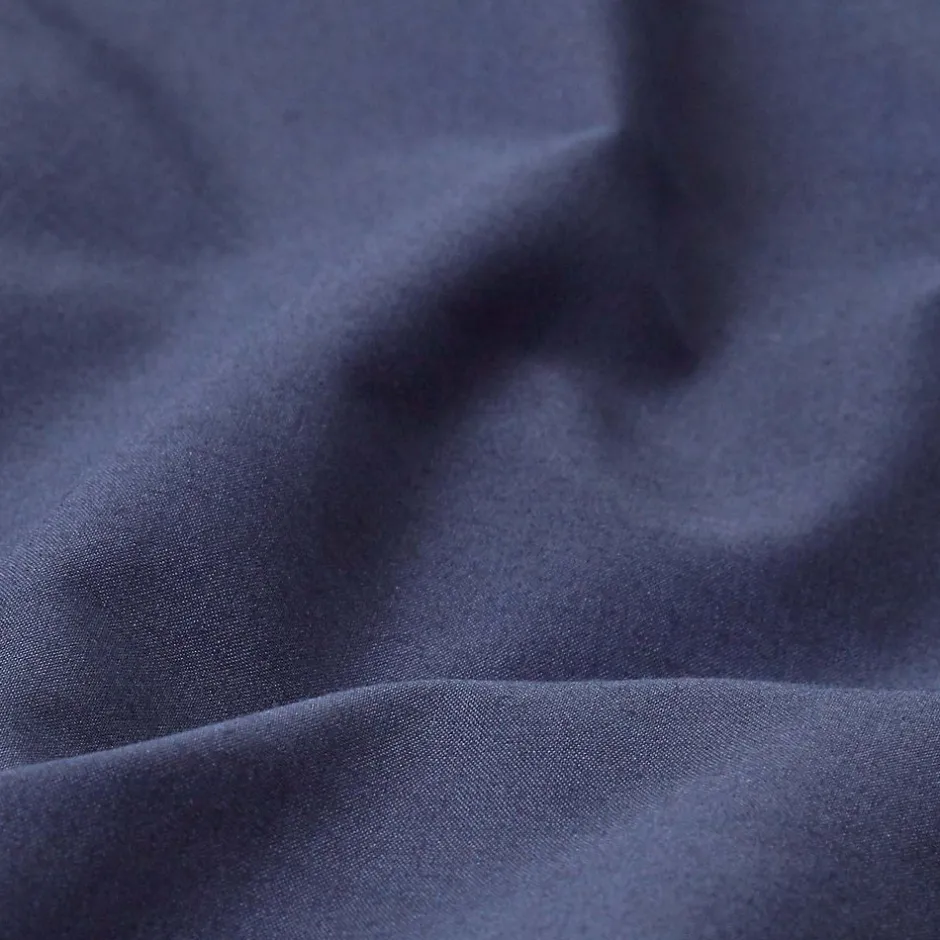 Homescapes Parure de lit 100% coton égyptien 200 fils bleu marine, 260x220cm -