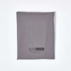 Homescapes Parure de lit 100% coton égyptien 200 fils gris foncé, 155x220cm -