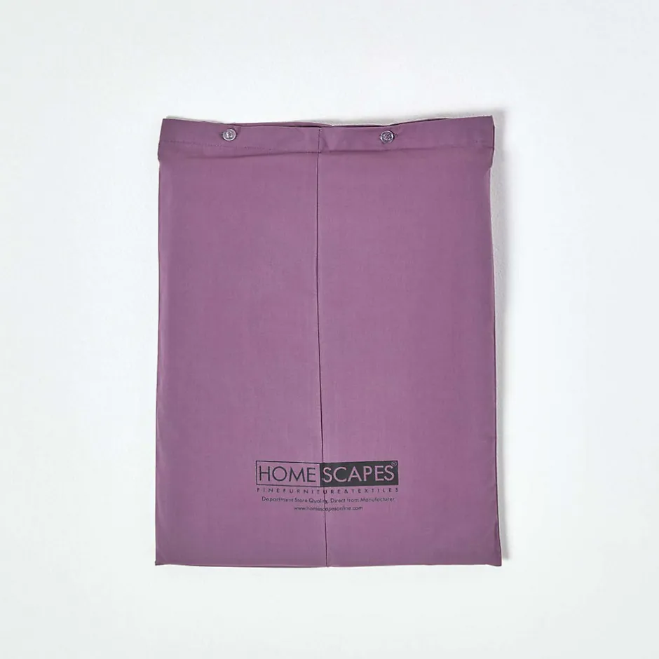 Homescapes Parure de lit 100% coton égyptien 200 fils violet, 230x220cm -