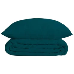 Atmosphera Créateur D'Intérieur Parure de lit - percale - bleu - 260x240 cm - Atmosphera