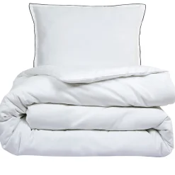 Future Home Parure de lit 2 personnes en satin de coton unie 240x220cm