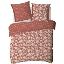 Future Home Parure de lit 2 personnes floral à franges en coton 240x220cm