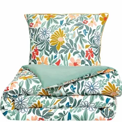 Future Home Parure de lit 2 personnes en satin de coton imprimé floral 260x240cm Best