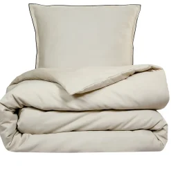 Future Home Parure de lit 2 personnes en satin de coton unie 240x220cm