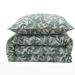 Future Home Parure de lit 2 personnes tropical réversible unie 240x220cm Clearance