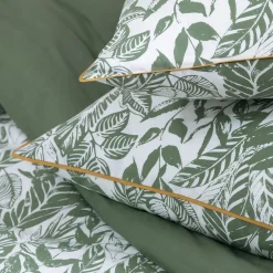Future Home Parure de lit 2 personnes tropical réversible unie 240x220cm Clearance