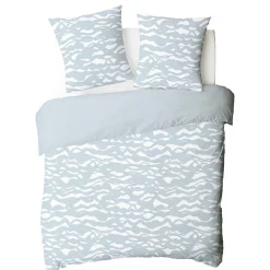 Future Home Parure de lit 2 personnes nuage réversible en coton 260x240cm