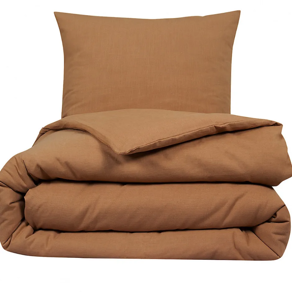 Future Home Parure de lit 2 personnes unie effet lin 260x240cm