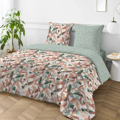 Future Home Parure de lit 2 personnes motif abstrait réversible 260x240cm
