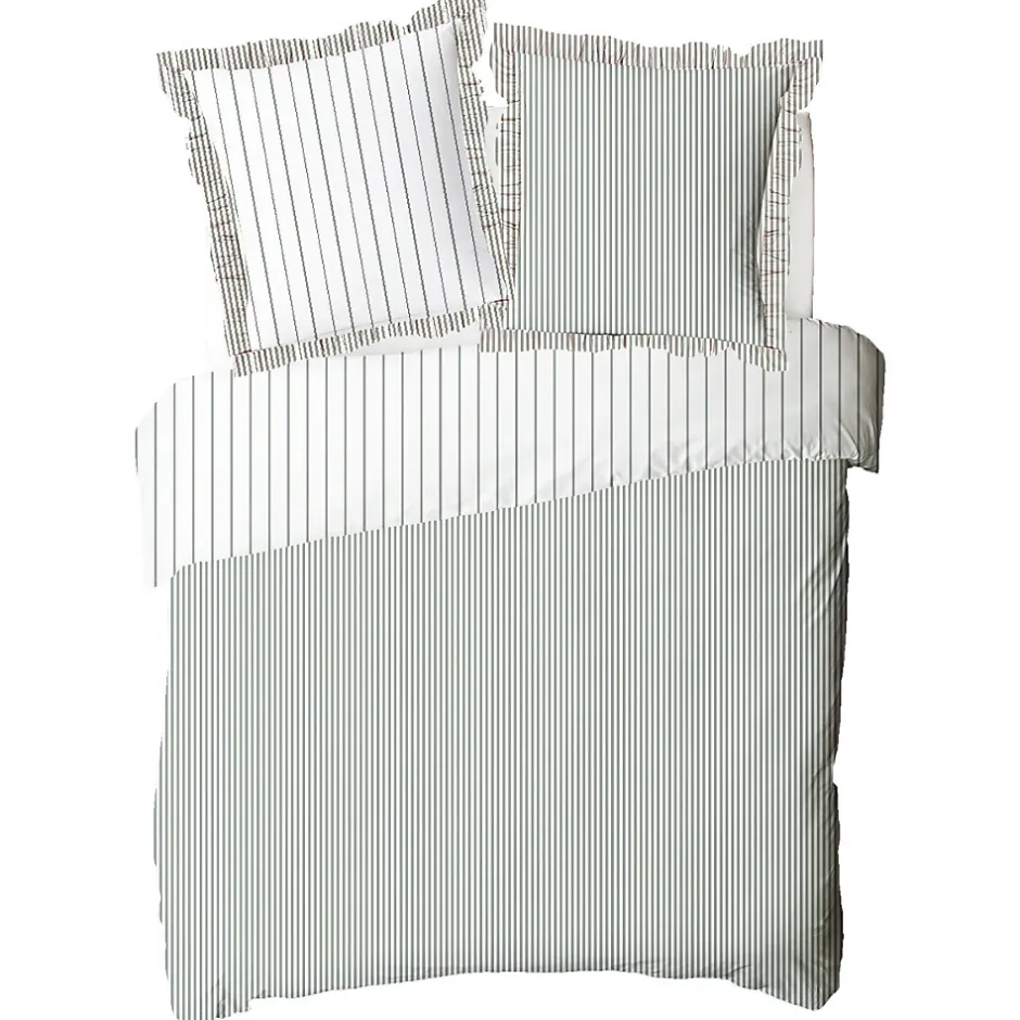 Future Home Parure de lit 2 personnes en coton 57 fils imprimé blanc 260x240cm Sale