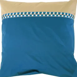 Linnea Parure de lit 3 pièces : housse 300x240 cm et taies 65x65 cm en percale de coton LINOA bleu cobalt New