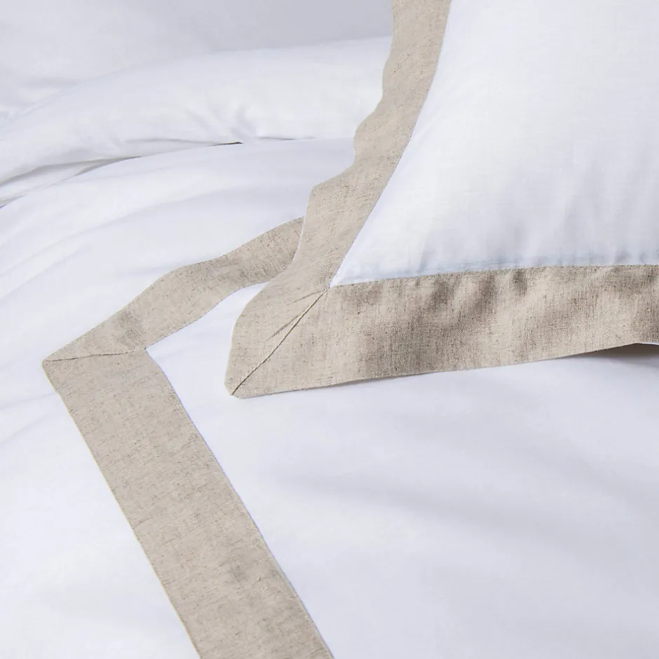 Douceur D'Intérieur Parure de lit 3 Pièces coton et lin (240x220 cm - Blanc)
