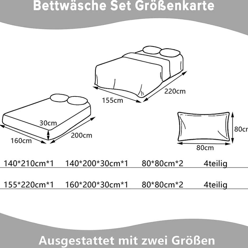 ProximaX Parure de lit 4 pièces en Polyester, 160 x 200 cm, motif à carreaux esthétique en coton, résistante aux Plis, Vert