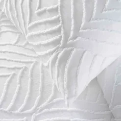 Douceur D'Intérieur Parure de lit 3 pièces tufté (140x200 cm - Blanc) New
