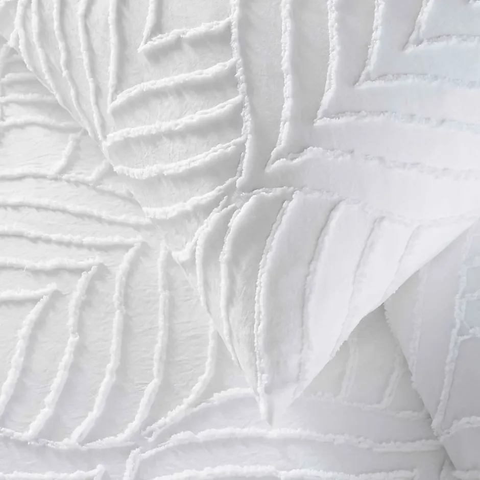 Douceur D'Intérieur Parure de lit 3 pièces tufté (140x200 cm - Blanc) New