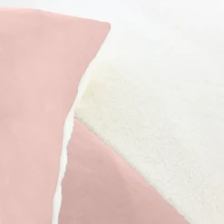 Linnea Parure de lit 3 pièces 240x220 cm microfibre et sherpa SHERPA Rose