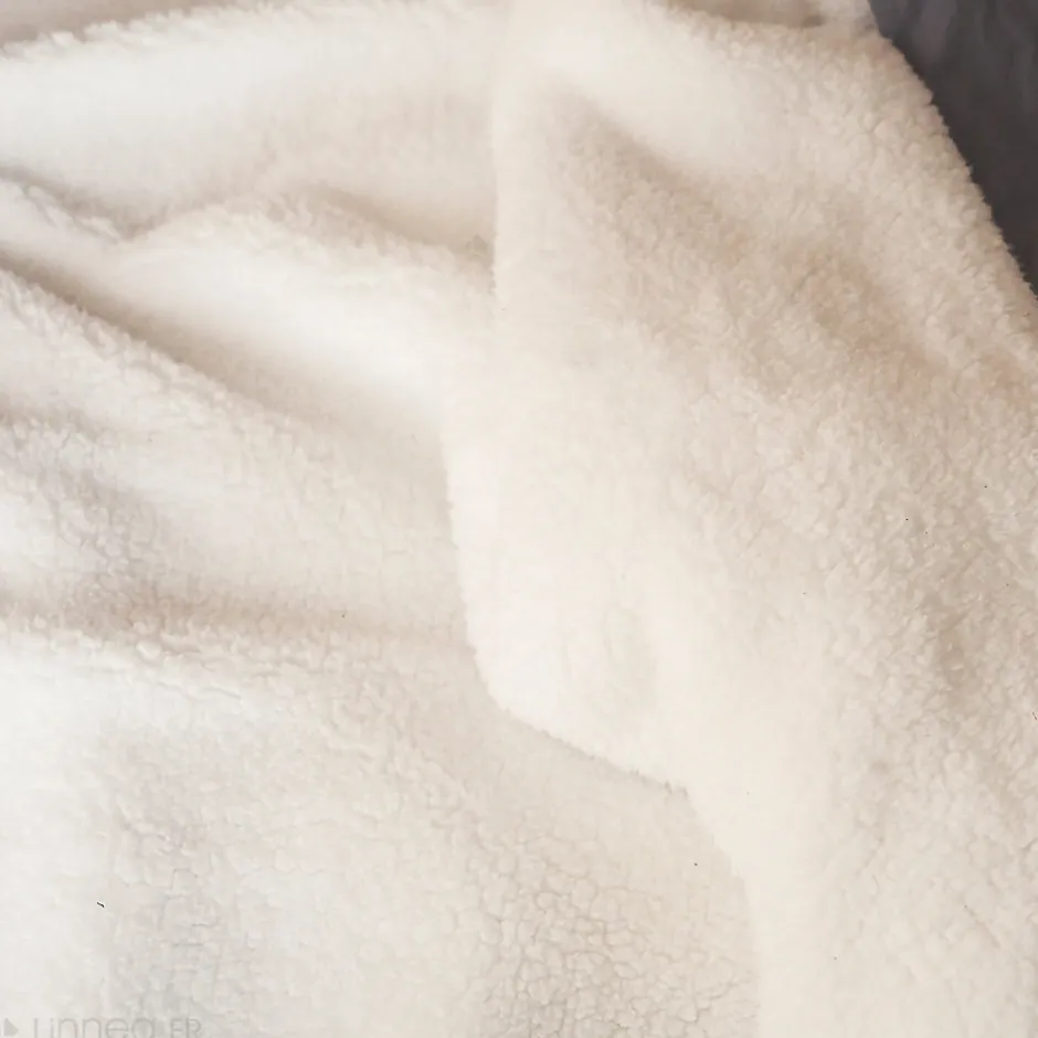 Linnea Parure de lit 3 pièces 260x240 cm microfibre et sherpa SHERPA Bleu
